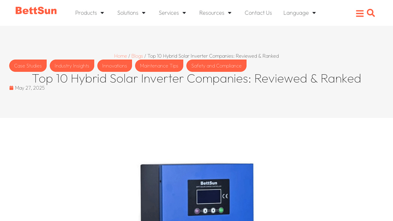 Hybrid Solar Inverter Companies solar hybrid inverter market