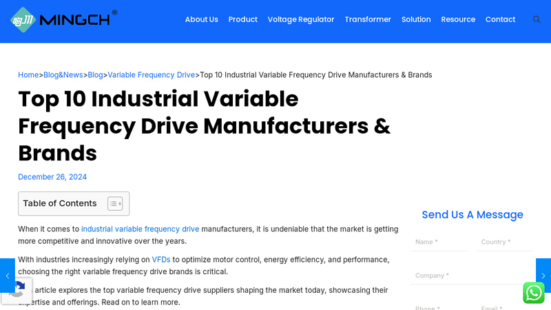 Industrial Variable Frequency Drive Manufacturers & Brands variable frequency drive suppliers