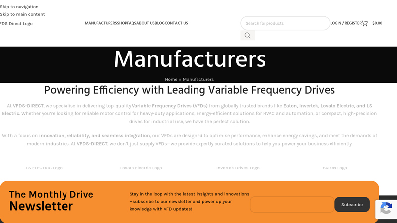Manufacturers variable frequency drive suppliers