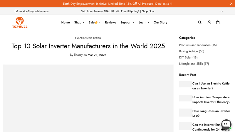 Solar Inverter Manufacturers in the World 2025 solar pump inverter manufacturer