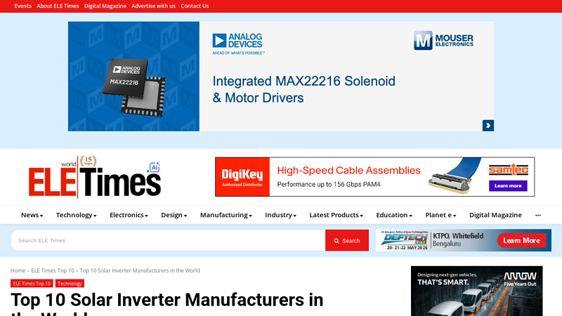 Solar Inverter Manufacturers in the World solar pump inverter manufacturer