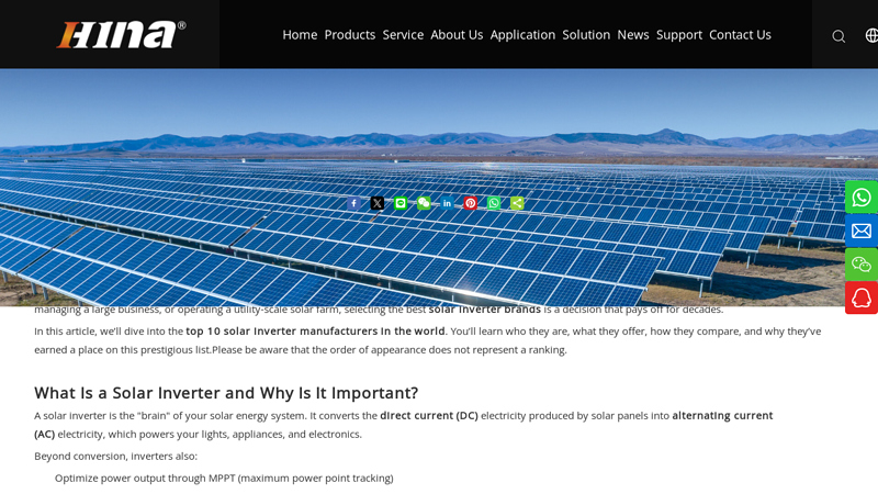 Solar Inverter Manufacturers in The World solar hybrid inverter market