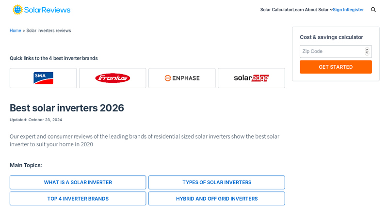 solar inverters 2026: Types, reviews and prices best hybrid solar inverter