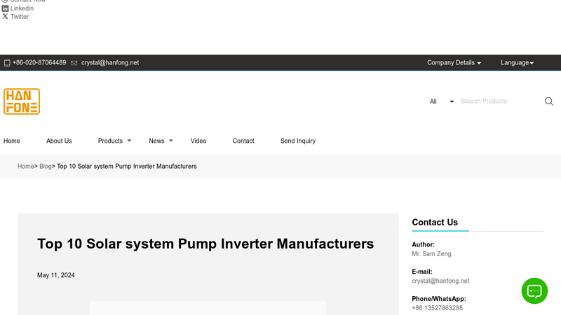 Solar system Pump Inverter Manufacturers solar pump inverter manufacturer