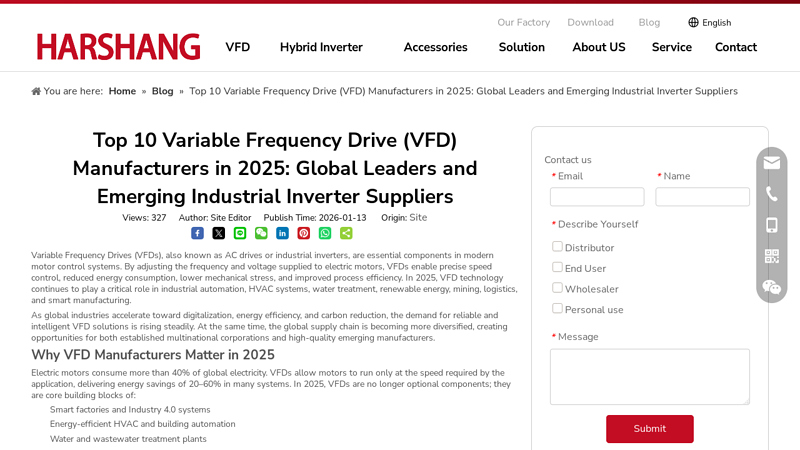 Variable Frequency Drive (VFD) Manufacturers in 2025 variable frequency drive for sale