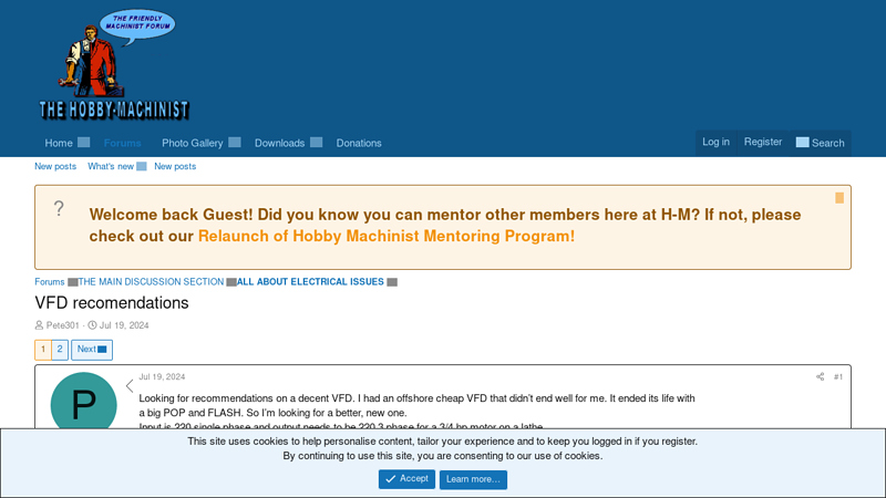 VFD recomendations variable frequency drive brands